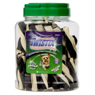 Npic Twistix Vanilla Mint Small Treats Jar For Dog 50 pcs